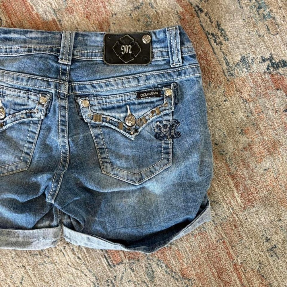 Miss me Jean shorts Size 28 lowrise miss me jean shorts preppy fairy festival - Picture 4 of 5